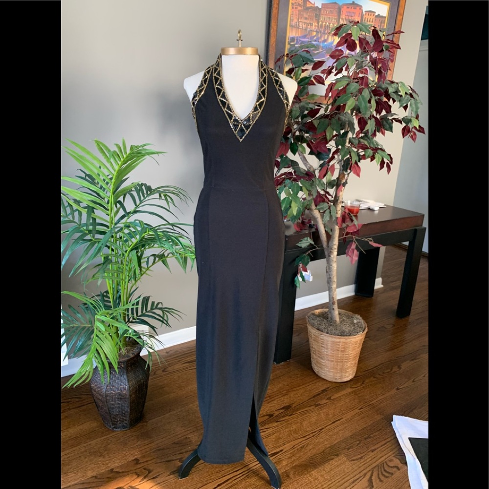 Scala Collection black long dress size 4